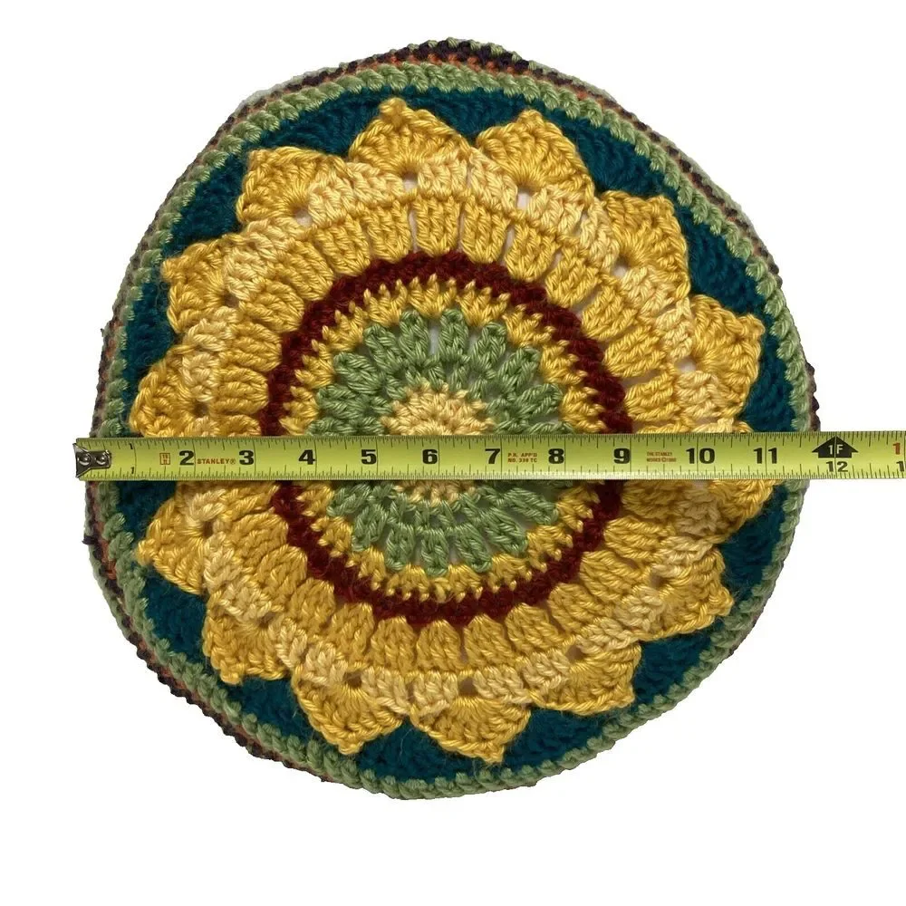 Mandala Handmade Crochet Round Throw Pillow Decor‎ Cushion 12